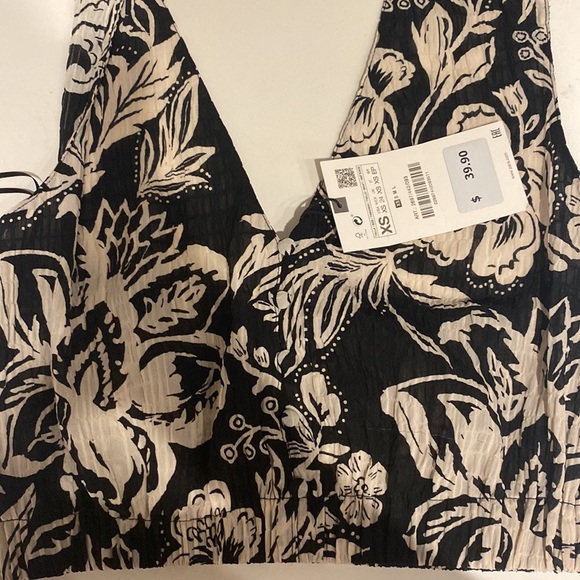 Zara floral halter crop top - Picture 6 of 6